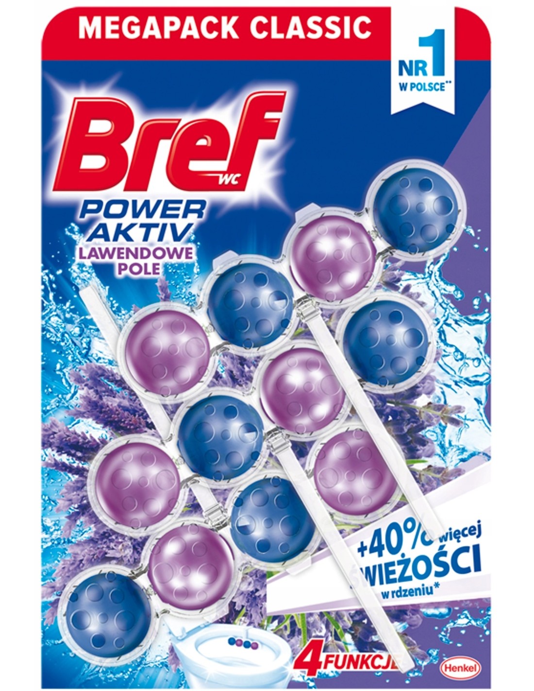 Bref Wc Power Active Balls Lavender 3Pk 150g