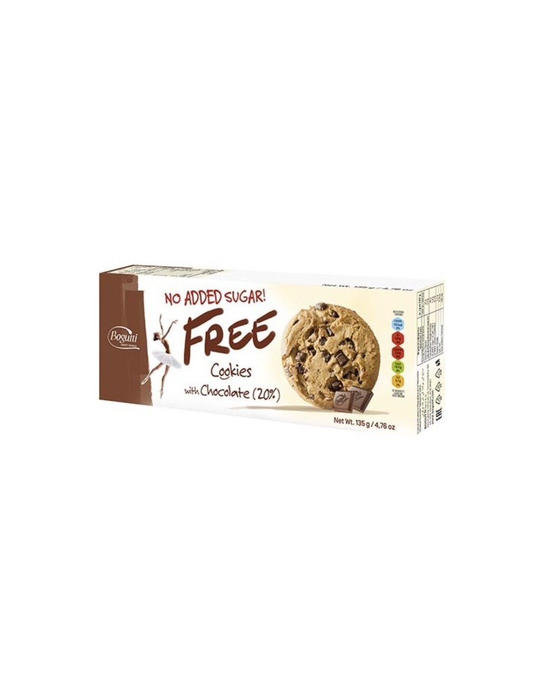 Bogutti Free Cookies with Chocolate 20% 135g