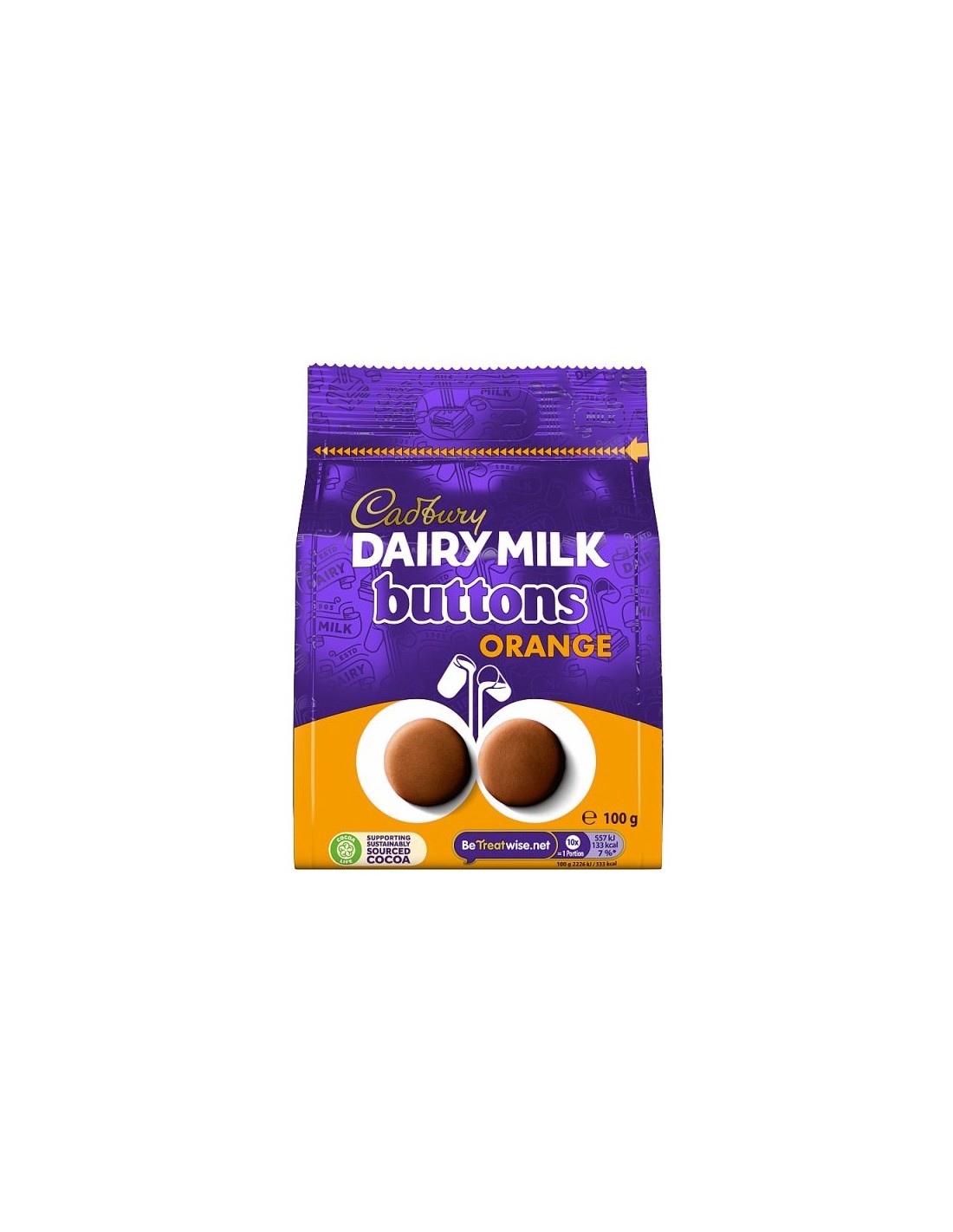 Cadbury Dairy Milk Giant Orange Buttons 100g
