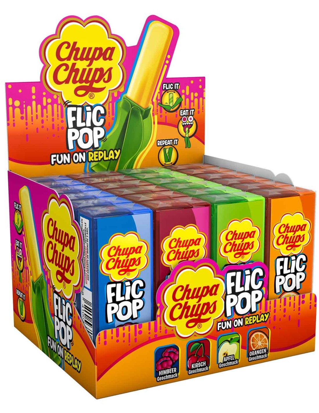 Chupa Chups Flic Pop Fruity 24PK 336g