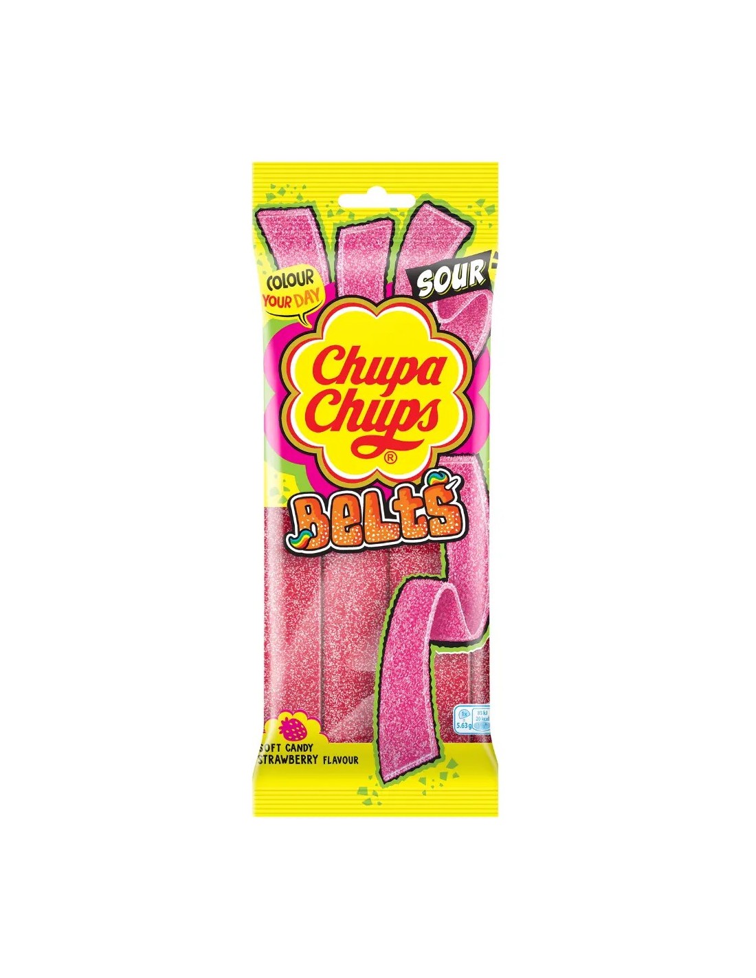 Chupa Chups Sour Belts Strawberry 90g