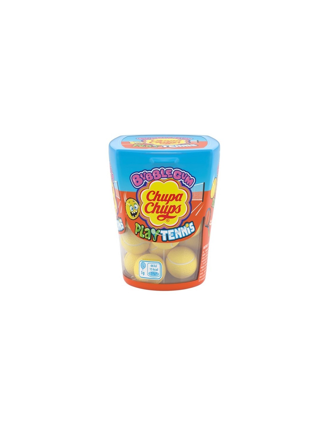 Chupa Chups Fun Bubblegum Bottles Play Tennis 90g