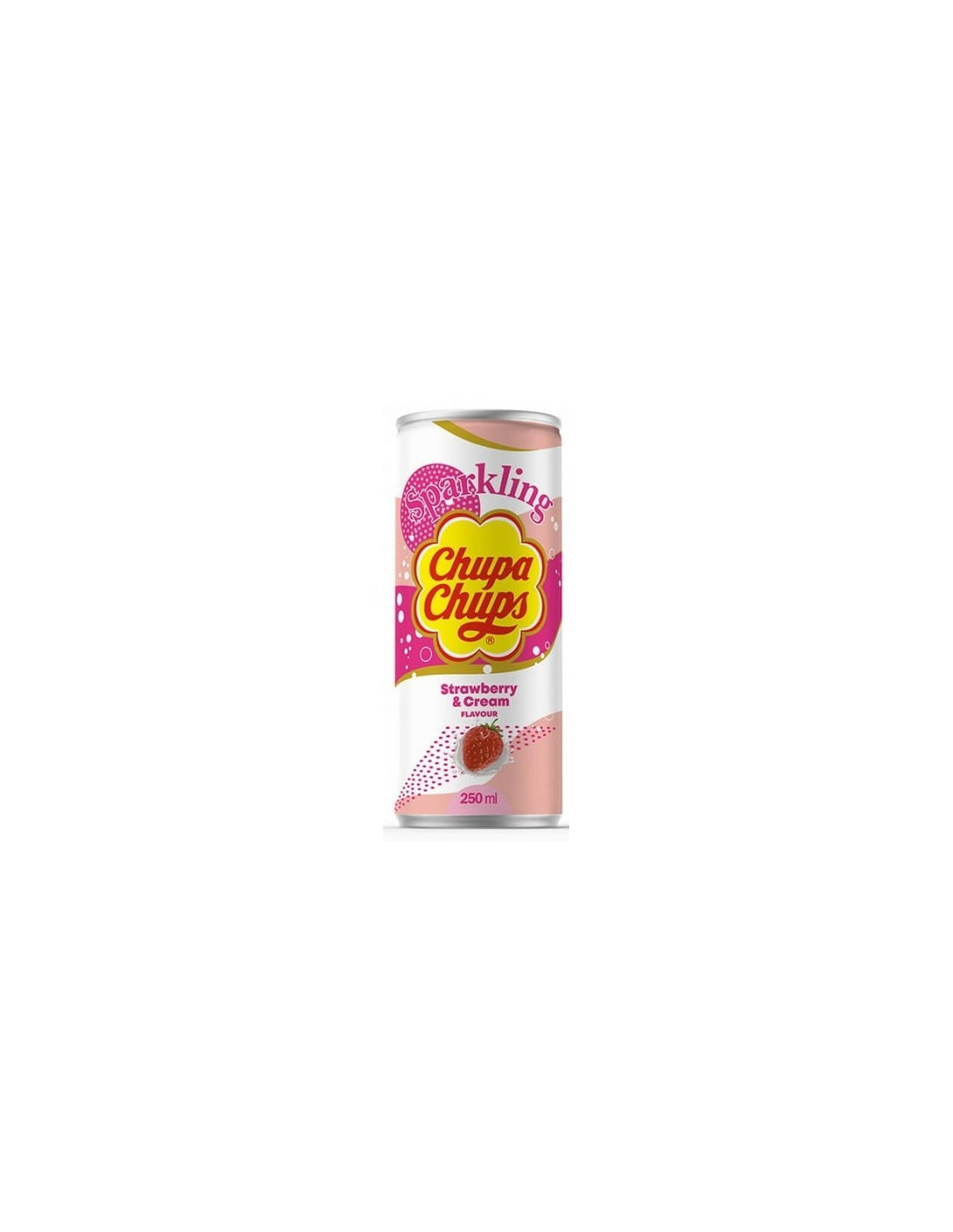 Chupa Chups Sparkling Strawberry & Cream Drink 250ml