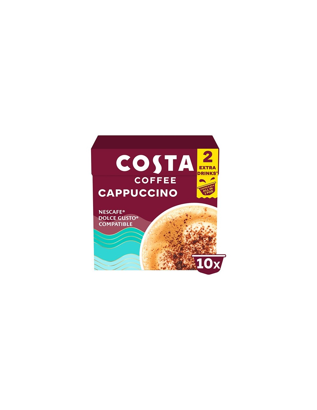 Costa Coffee Dolce Gusto Compatible Cappuccino Pods 10PK 130g