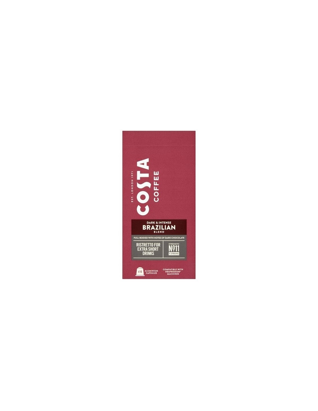 Costa Coffee Nespresso Dark & Intense Brazilian Blend Ristretto 10x5.7g