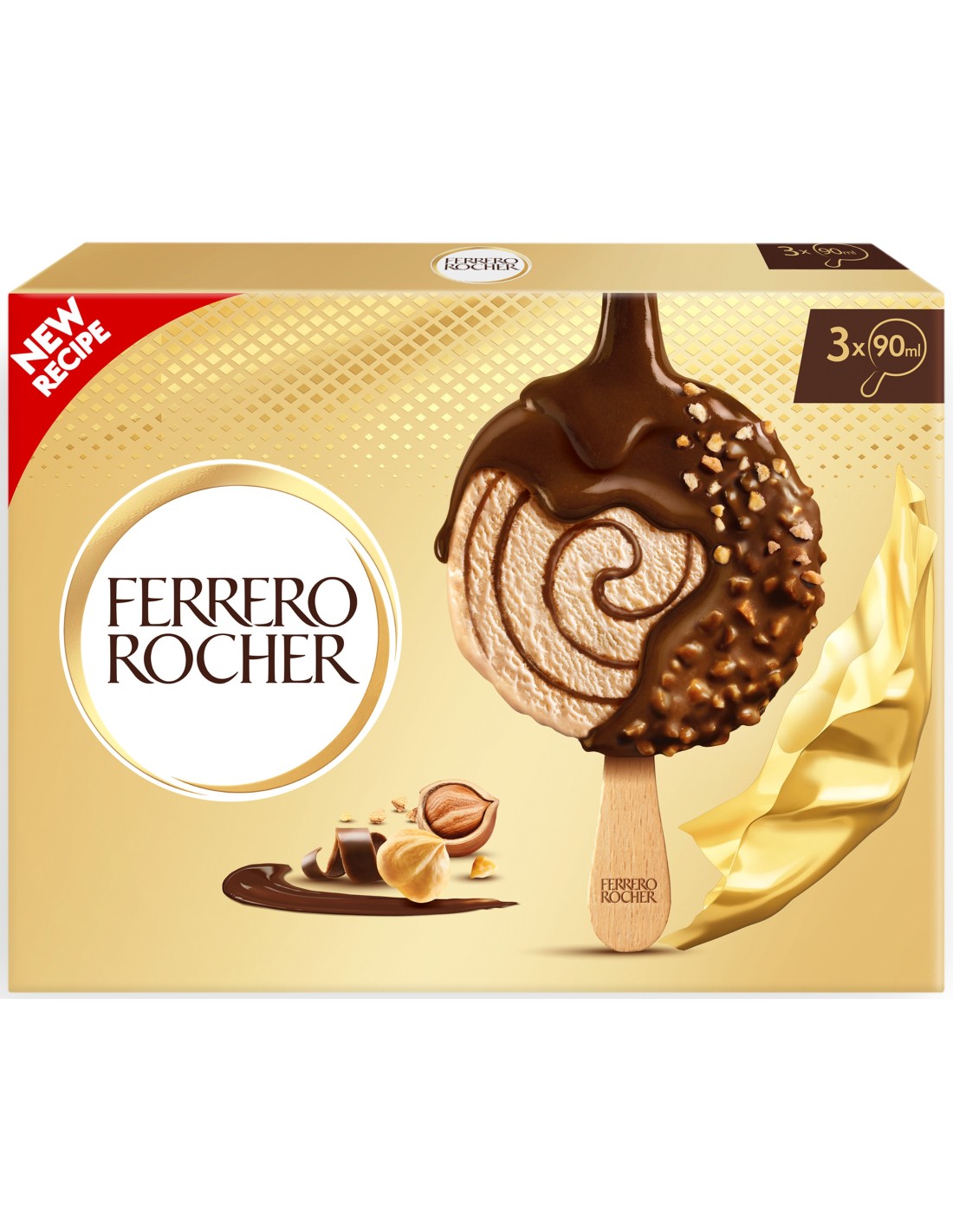Ferrero Rocher Ice Cream Stick 3Pk 270ml