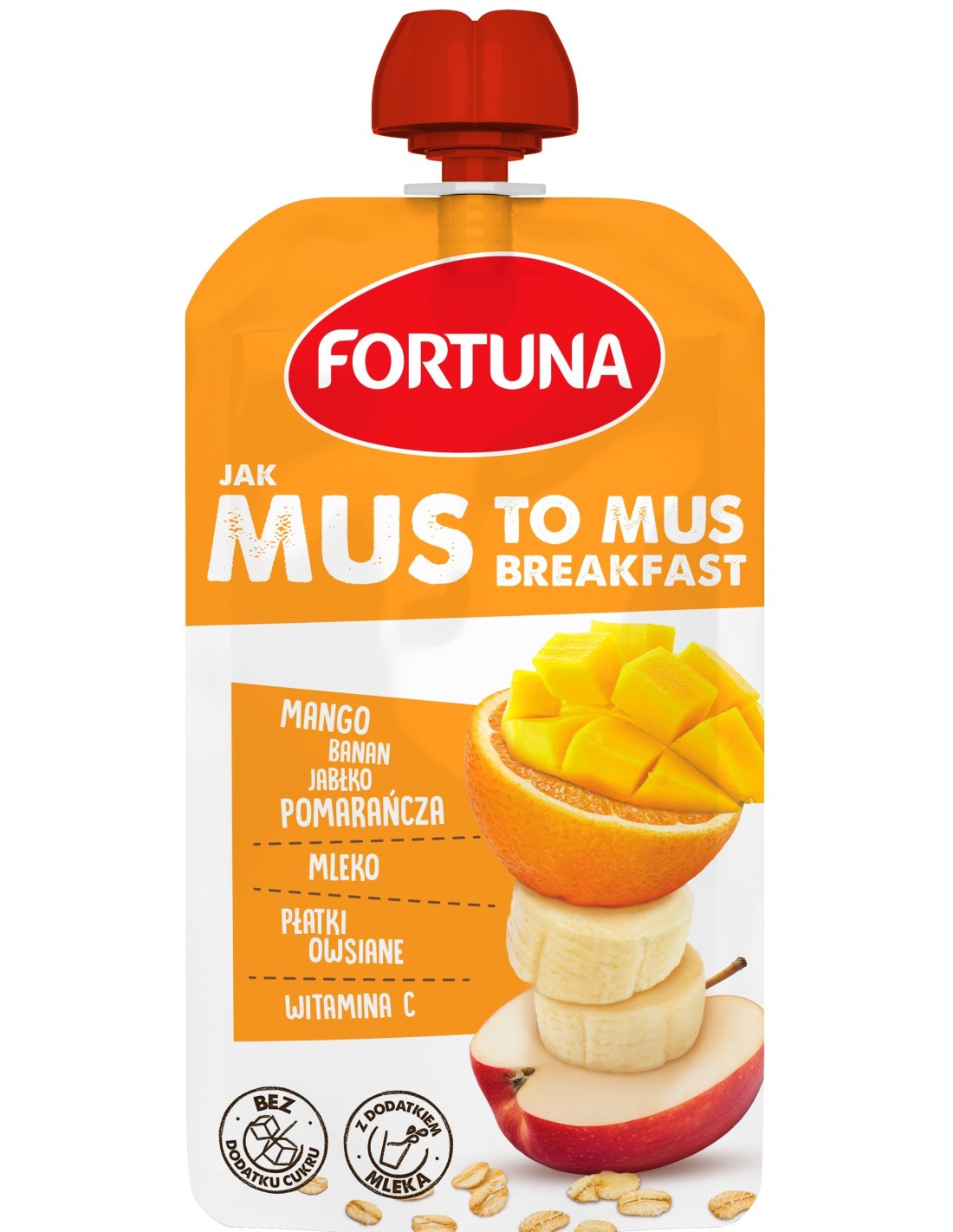 Fortuna JAK MUS TO MUS Breakfast Mango - Banana - Apple - Orange & Milk & Oat Flakes &...