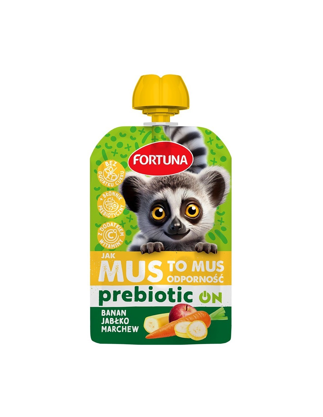 Fortuna JAK MUS TO MUS PREBIOTIC ON Apple-Carrot-Banana 100g