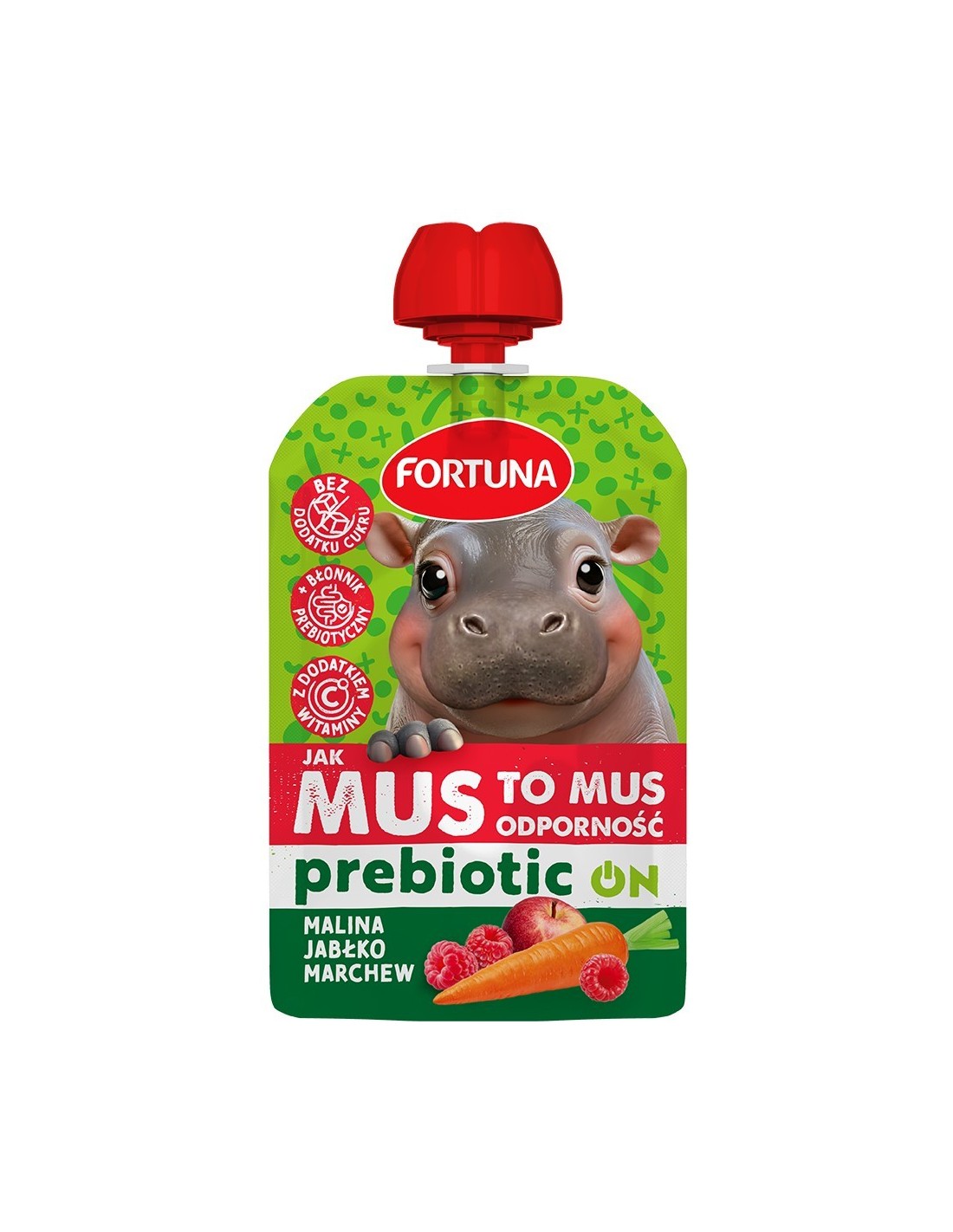 Fortuna JAK MUS TO MUS PREBIOTIC ON Apple-Carrot-Raspberry 100g