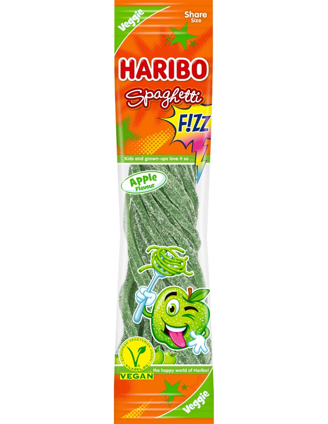 Haribo Spaghetti Apple Fizz - Veggie 200g