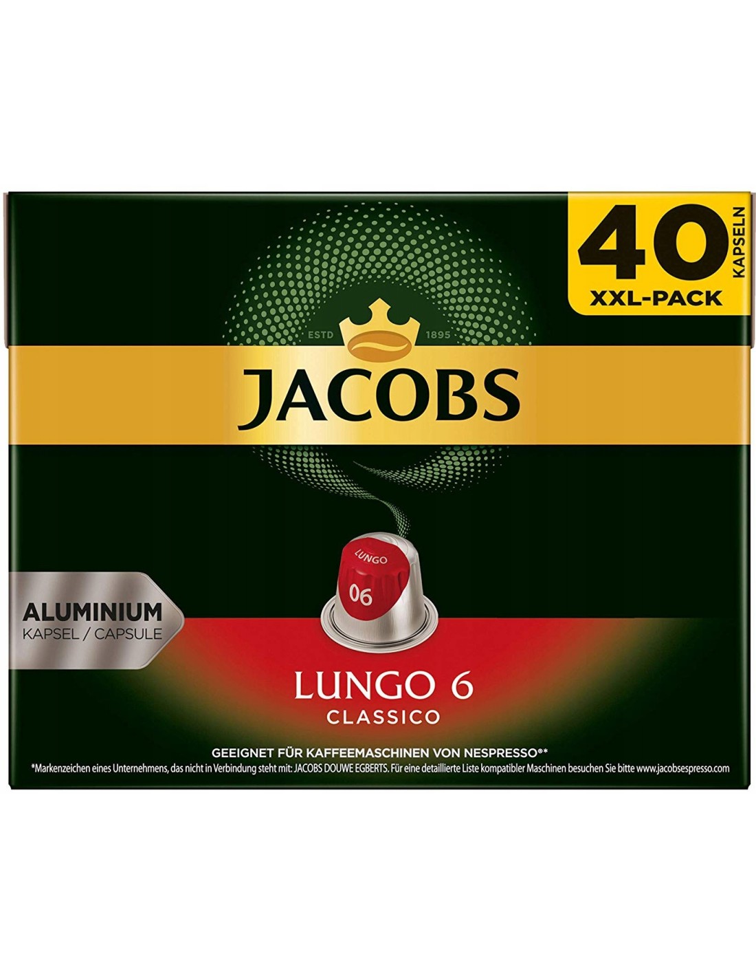 Jacobs Caps Lungo 6 Classico 40pcs 208g