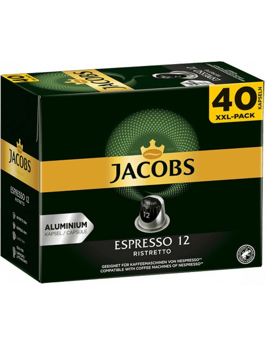 Jacobs Caps Espresso 12 Ristretto 40pcs 208g