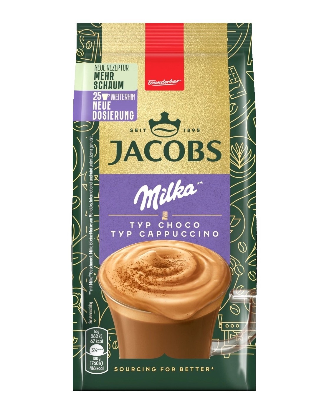 Jacobs Cappuccino Choco Milka 400g