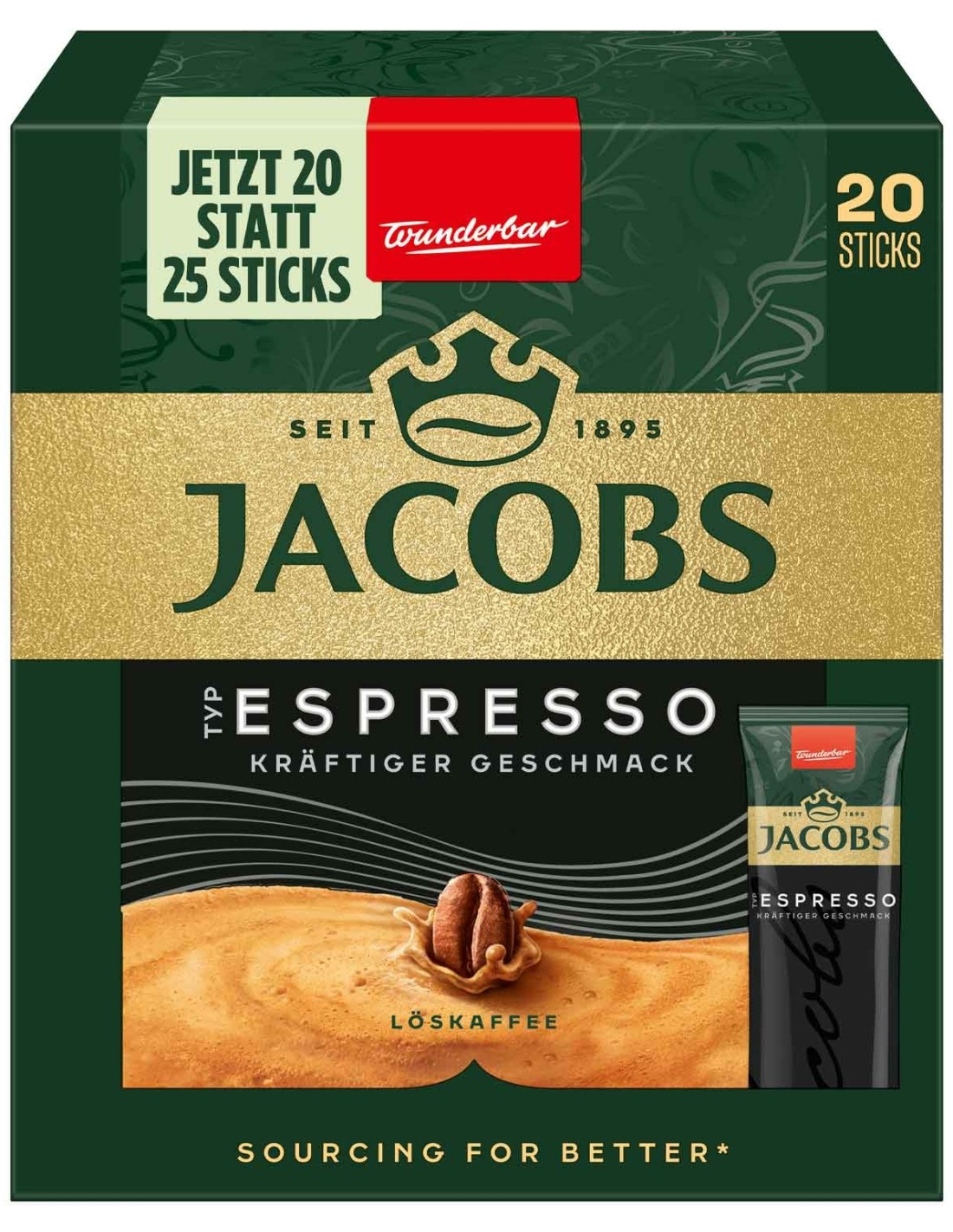 Jacobs Espresso Instant Coffee 20 sticks 36g