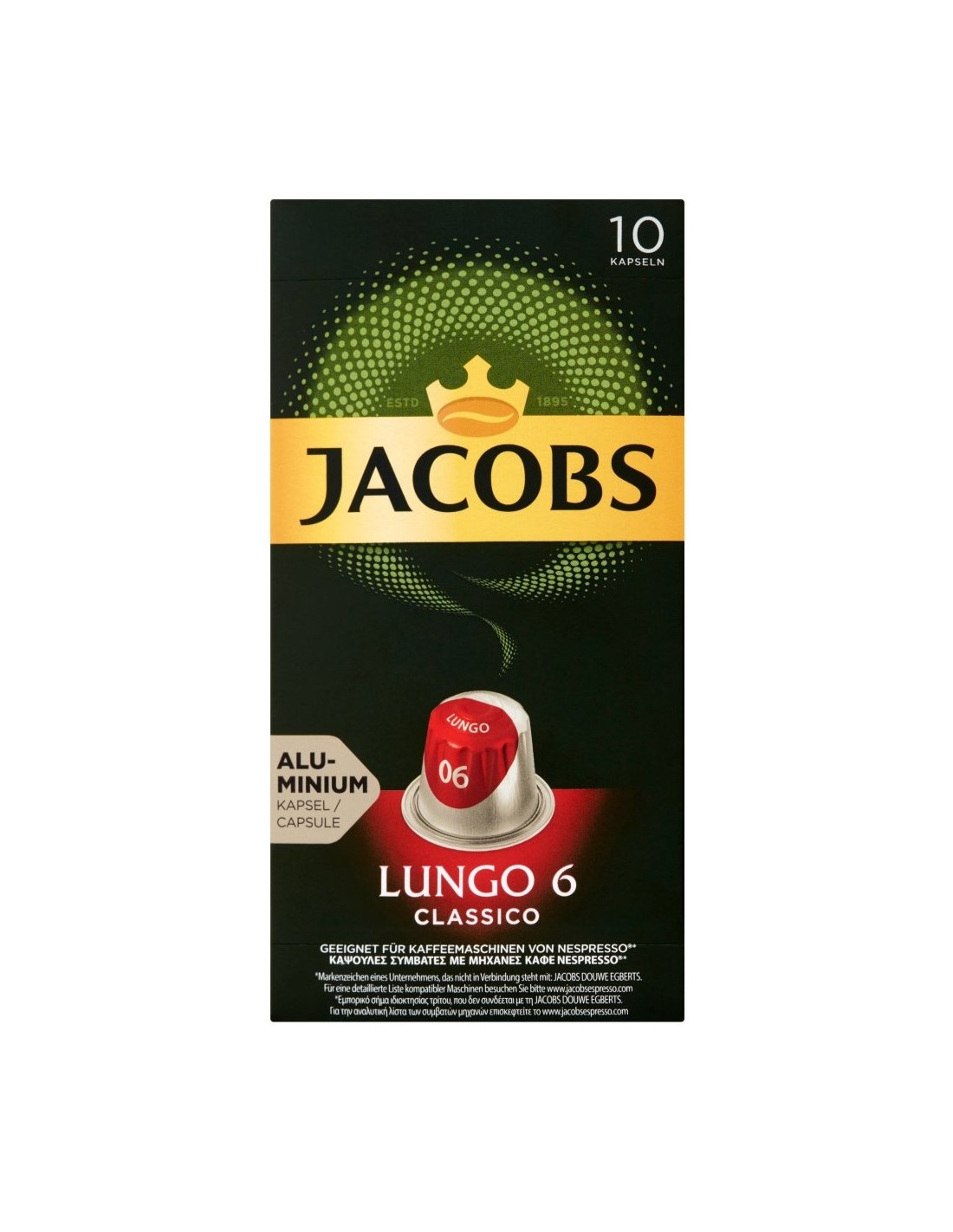Jacobs Caps Lungo 6 Classico 10pcs 52g