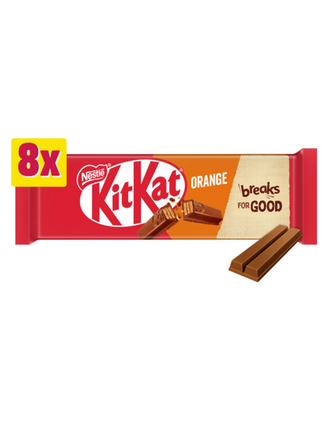KitKat 2 Finger Orange Biscuit Bar 8Pk 165.6g