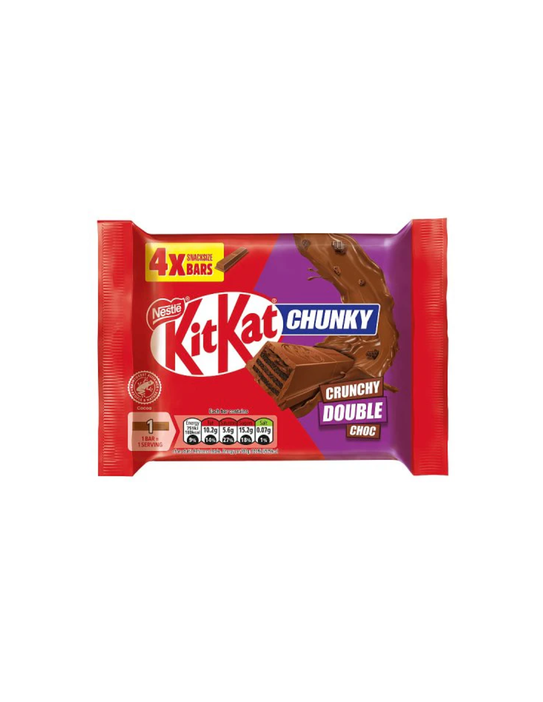 KitKat Chunky Double Chocolate Bar 4Pk 136g