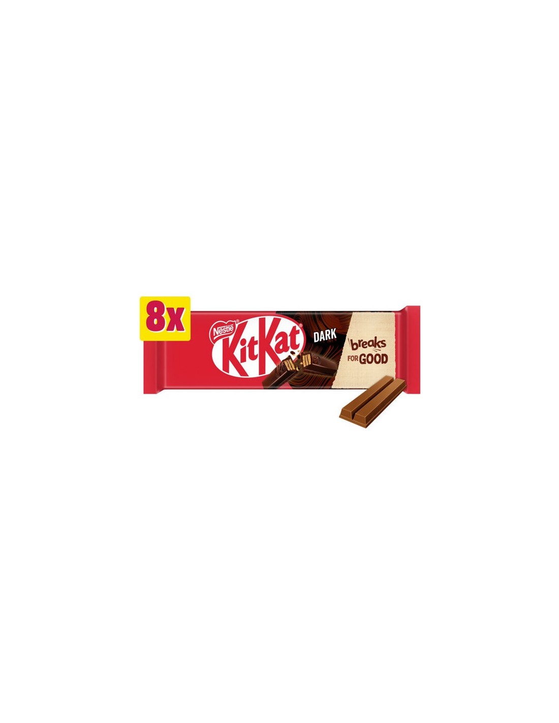 KitKat 2 Finger Dark Biscuit Bar 8Pk 165.6g