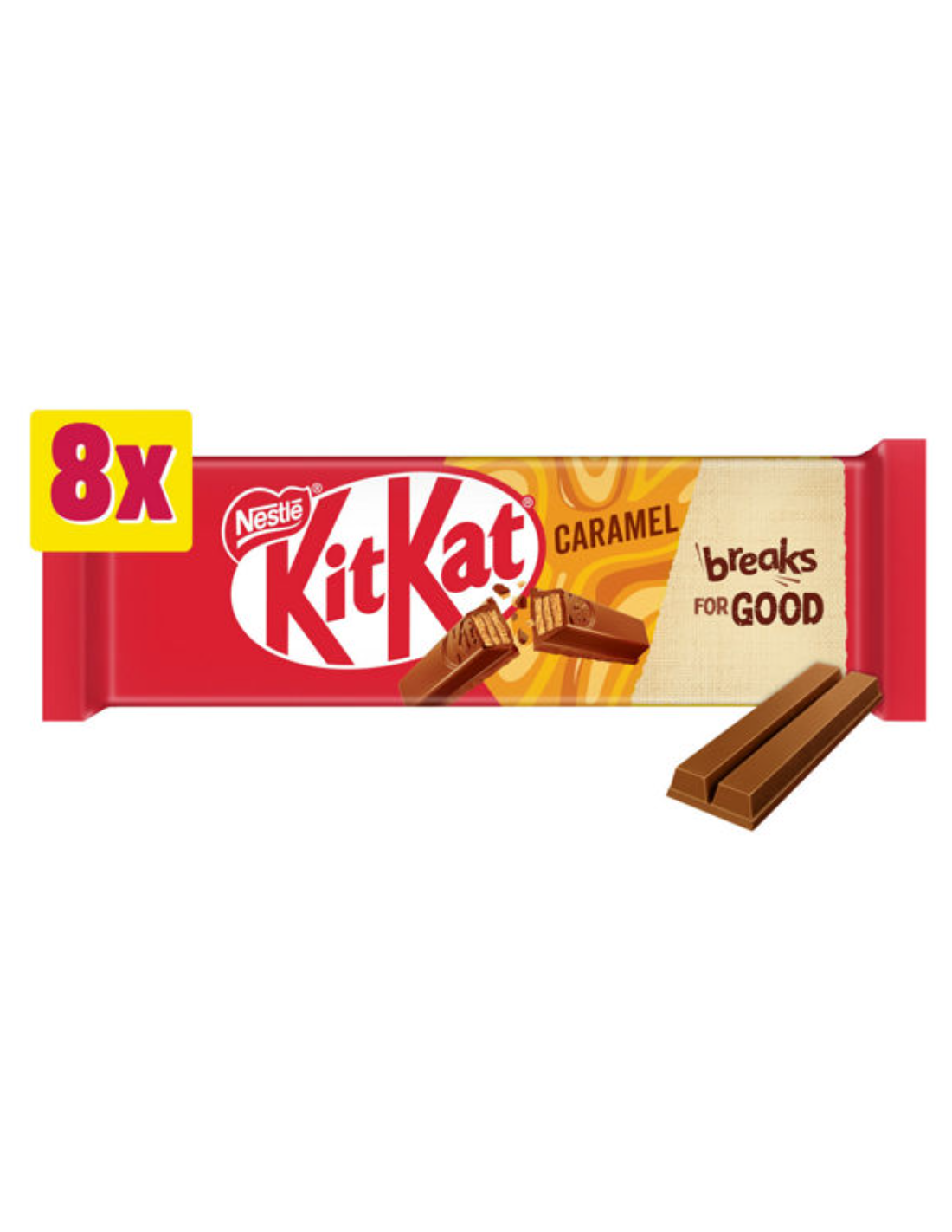 KitKat 2 Finger Caramel Biscuit Bar 8Pk 165.6g