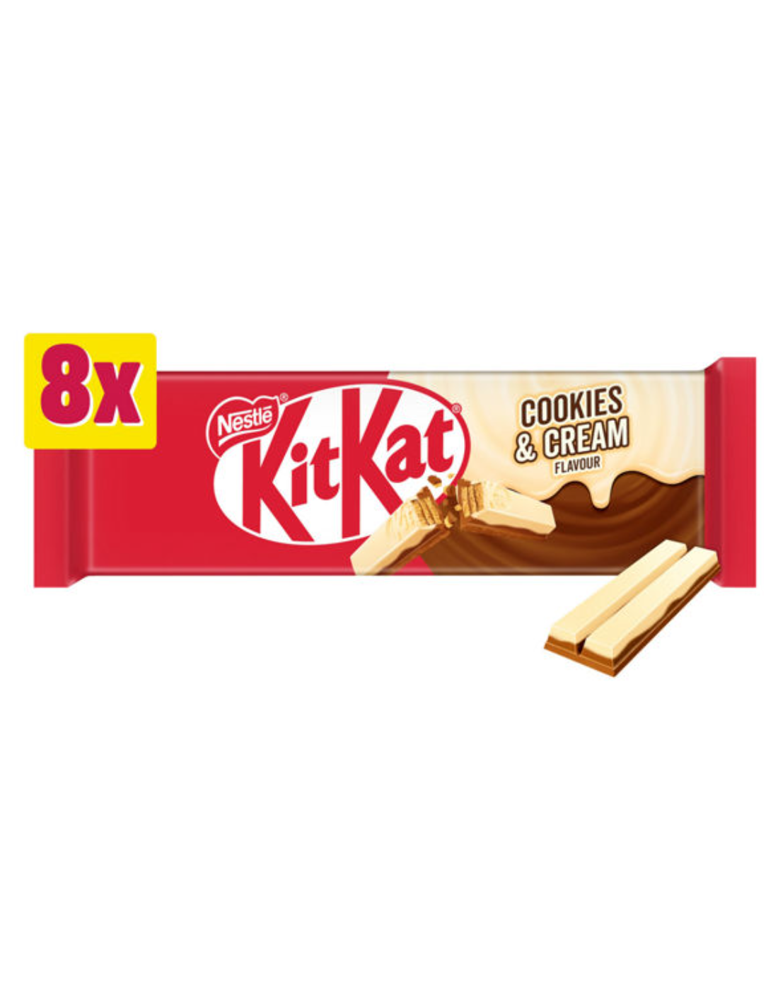KitKat 2 Finger Cookies & Cream Biscuit Bar 8Pk 165.6g