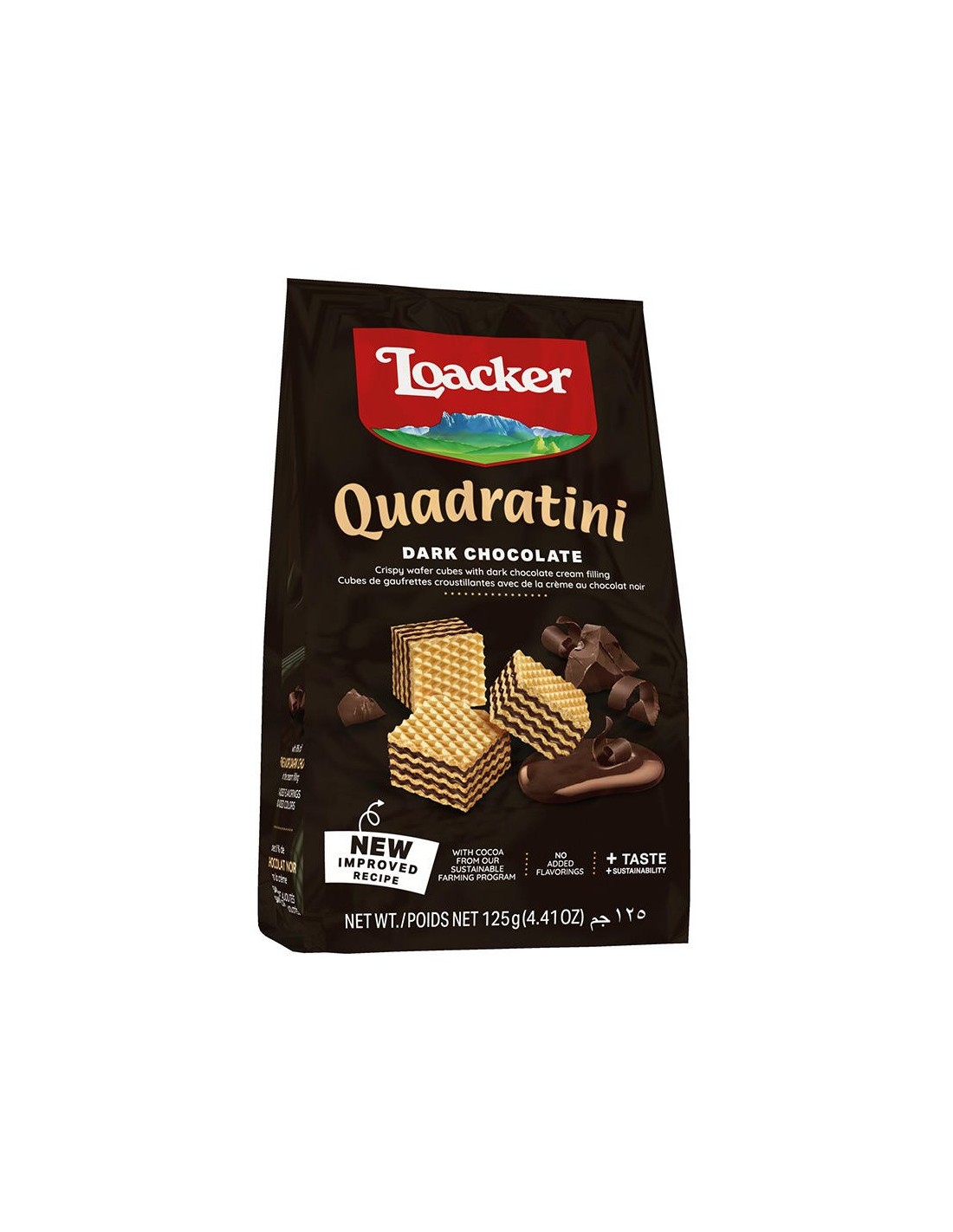 Loacker Quadratini Wafers Dark Chocolate 125g