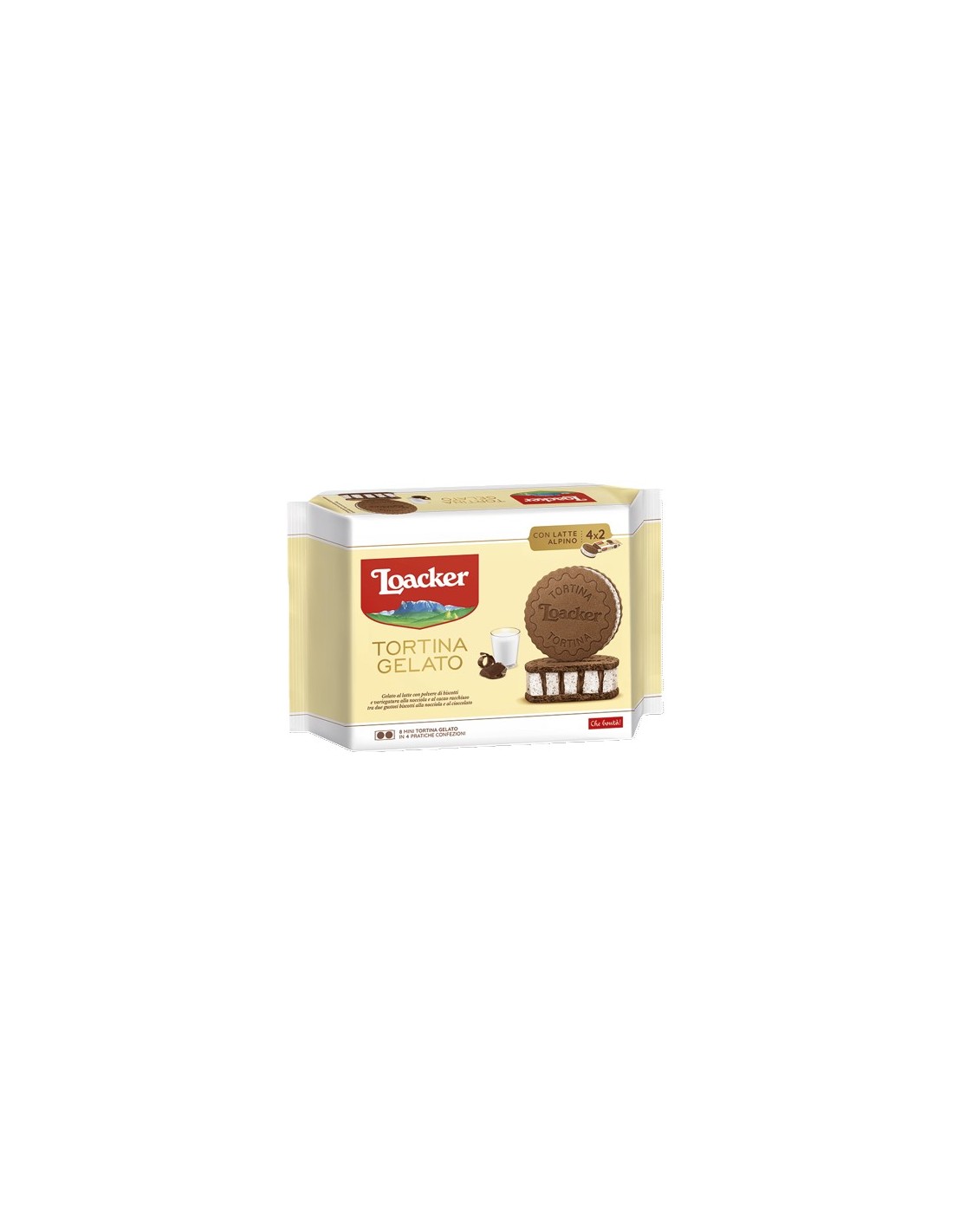 Loacker Gelato Biscotto Tortina 4Pk 264g