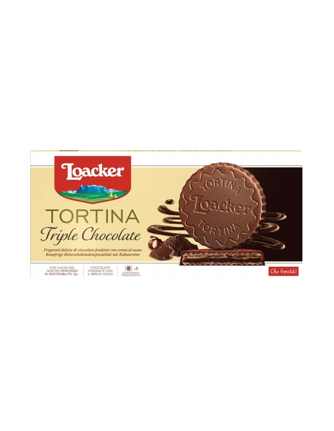 Loacker Gran Pasticceria Tortina Triple Dark 3Pk 63g