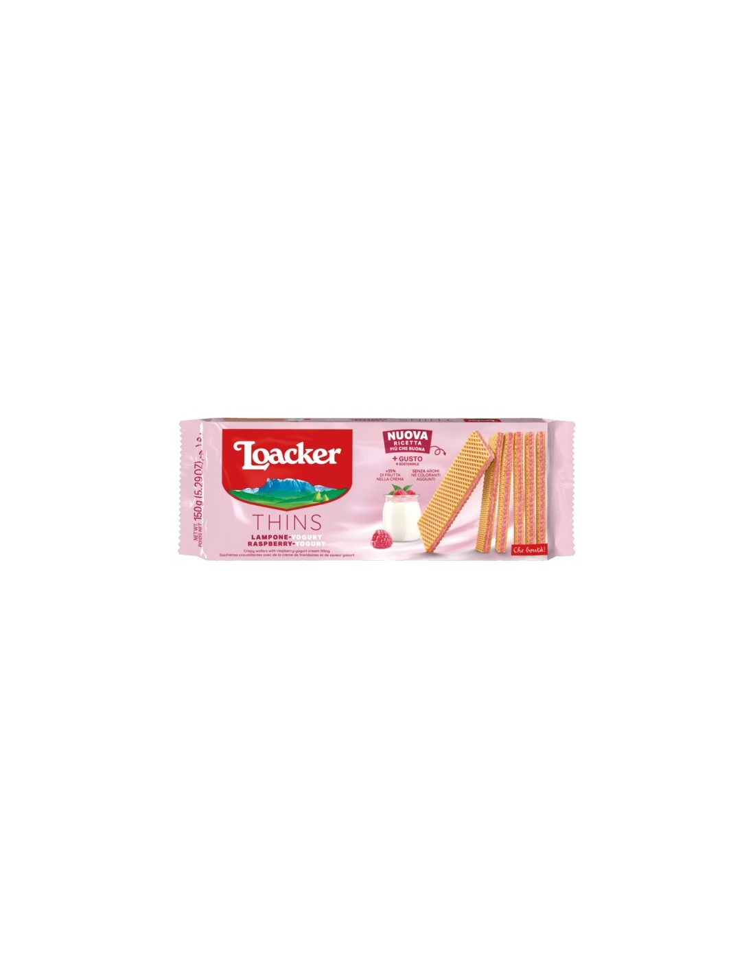 Loacker Wafer Thins Gelato Raspberry & Yoghurt 150g