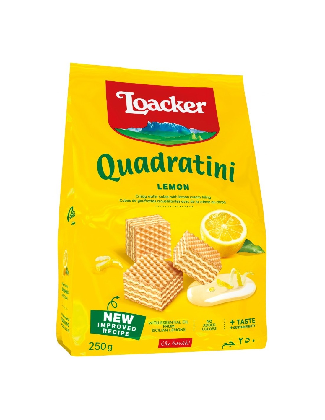 Loacker Quadratini Wafers Lemon 250g