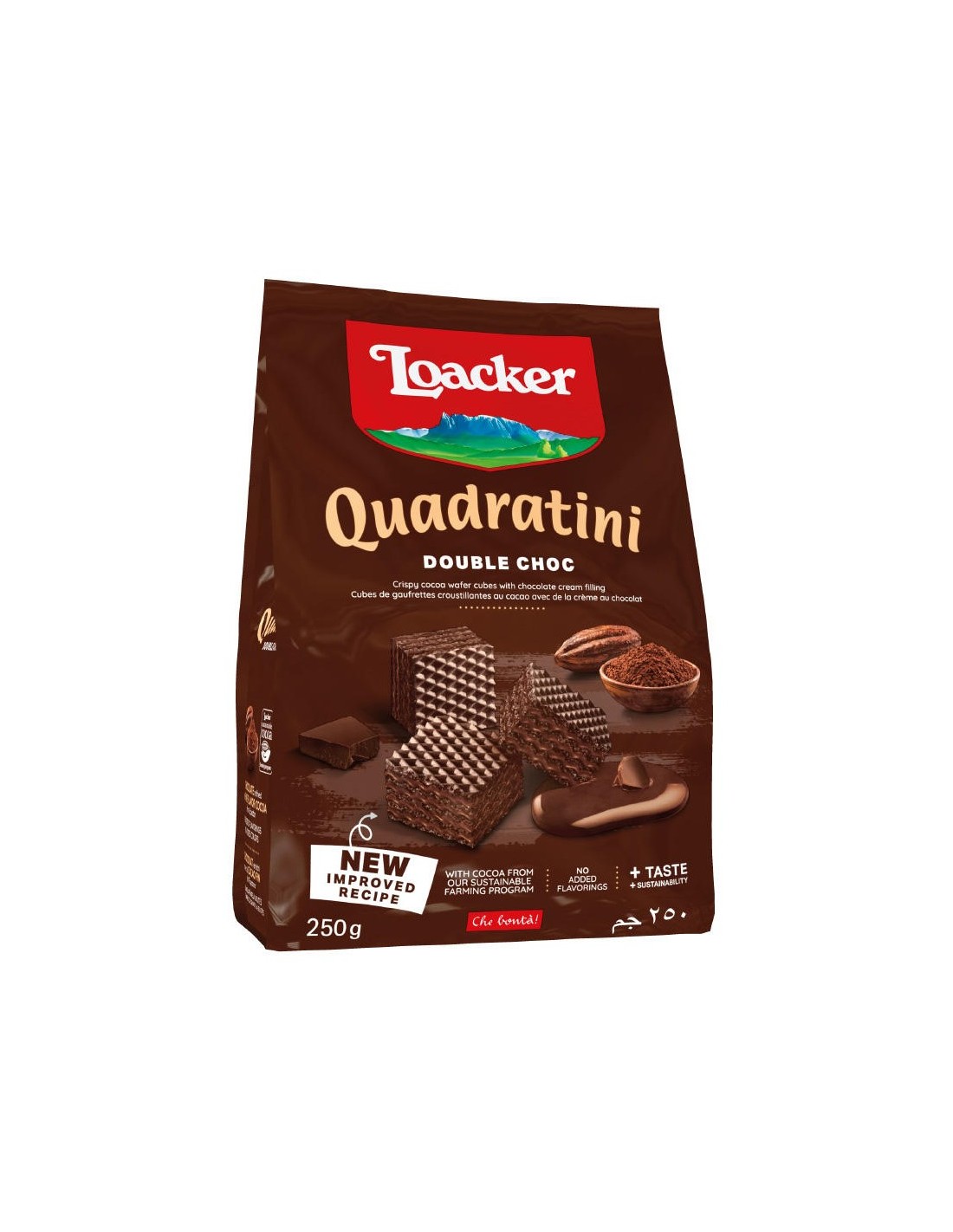 Loacker Quadratini Wafers Double Choc 250g