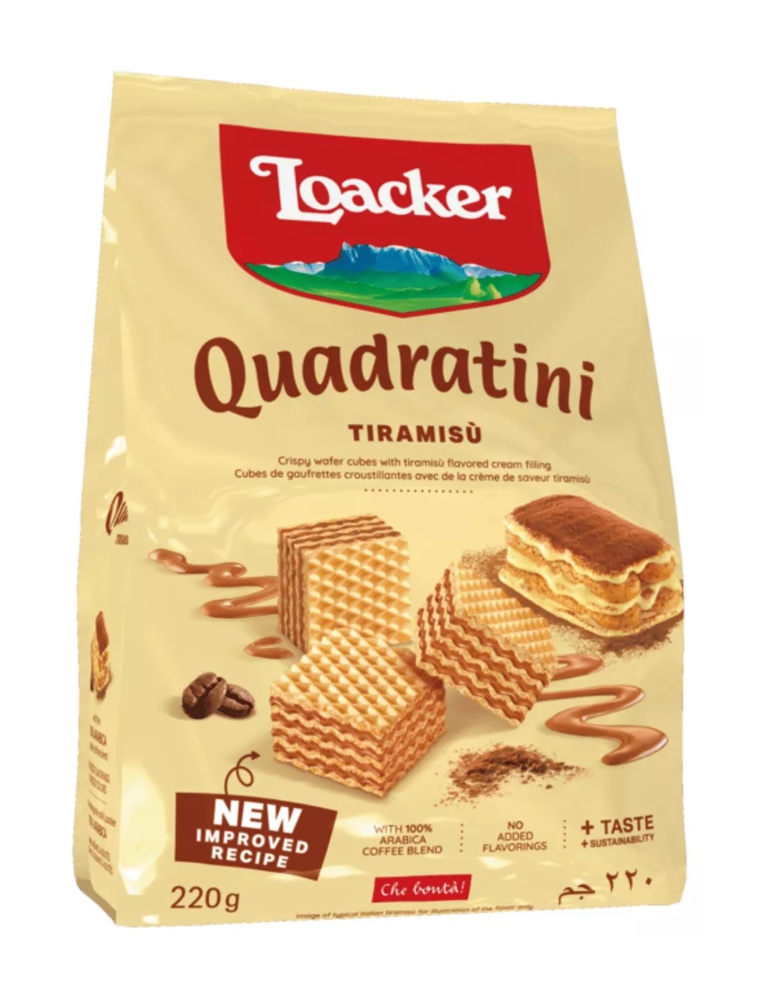 Loacker Quadratini Wafers Tiramisu 220g