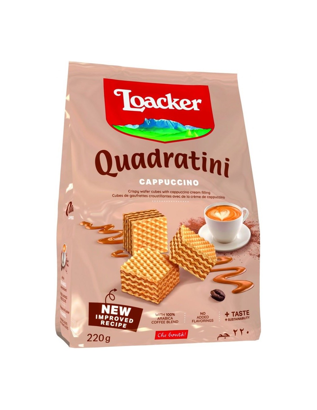 Loacker Quadratini Wafers Cappuccino 220g
