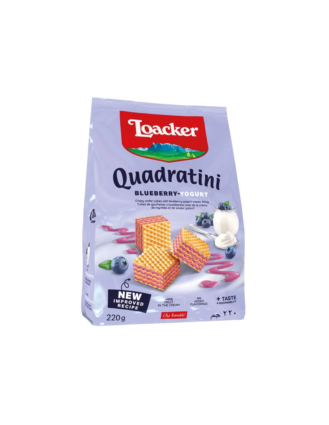 Loacker Quadratini Wafers Blueberry & Yoghurt 220g