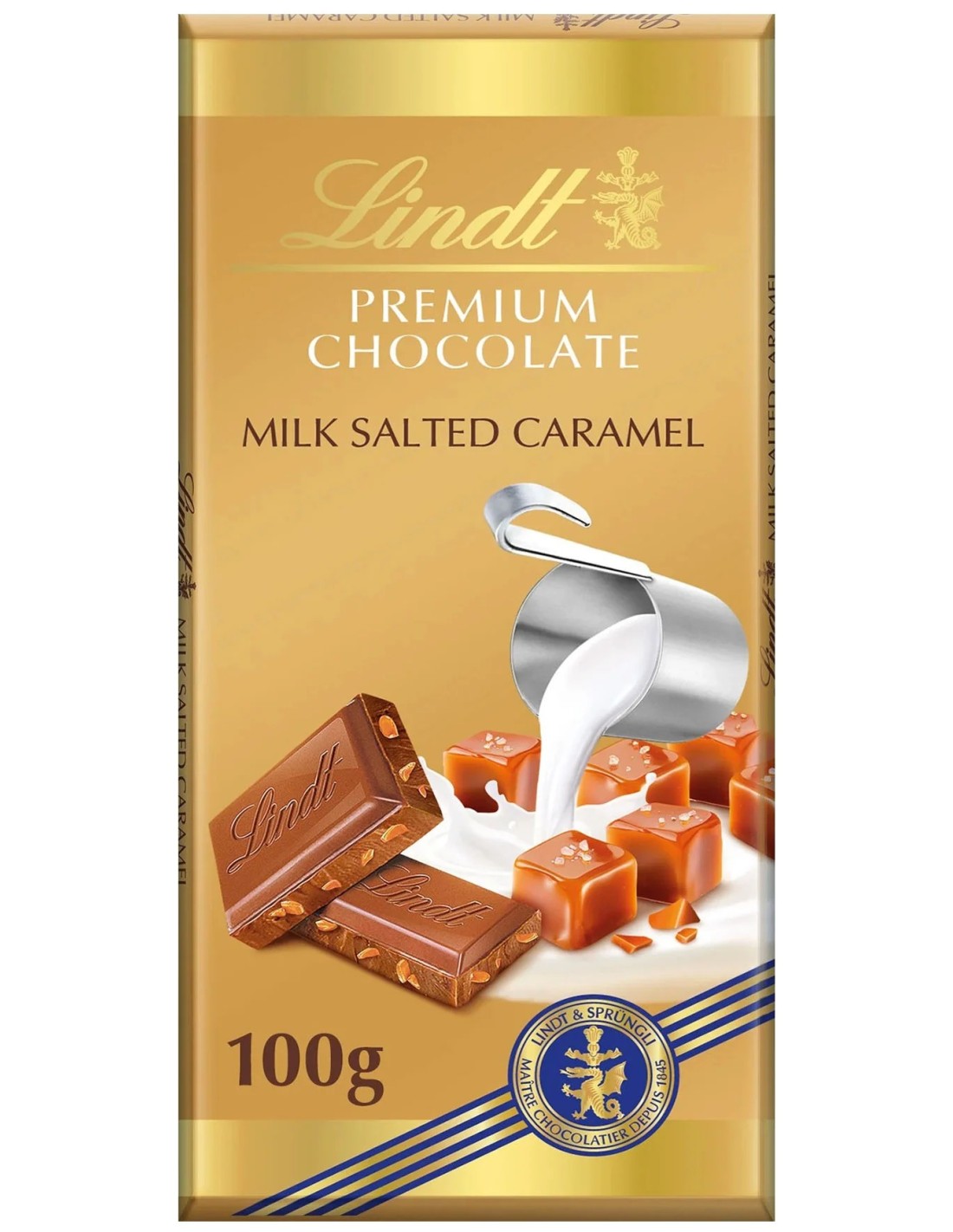 Lindt Gold Tablet Milk Caramel Salt 100g