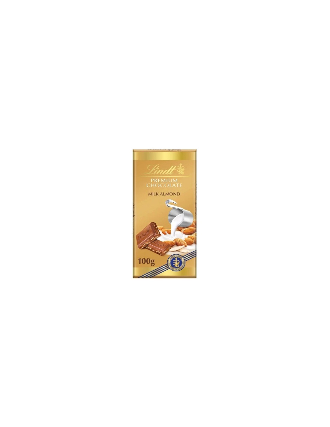 Lindt Gold Tablet Milk Almond 100g