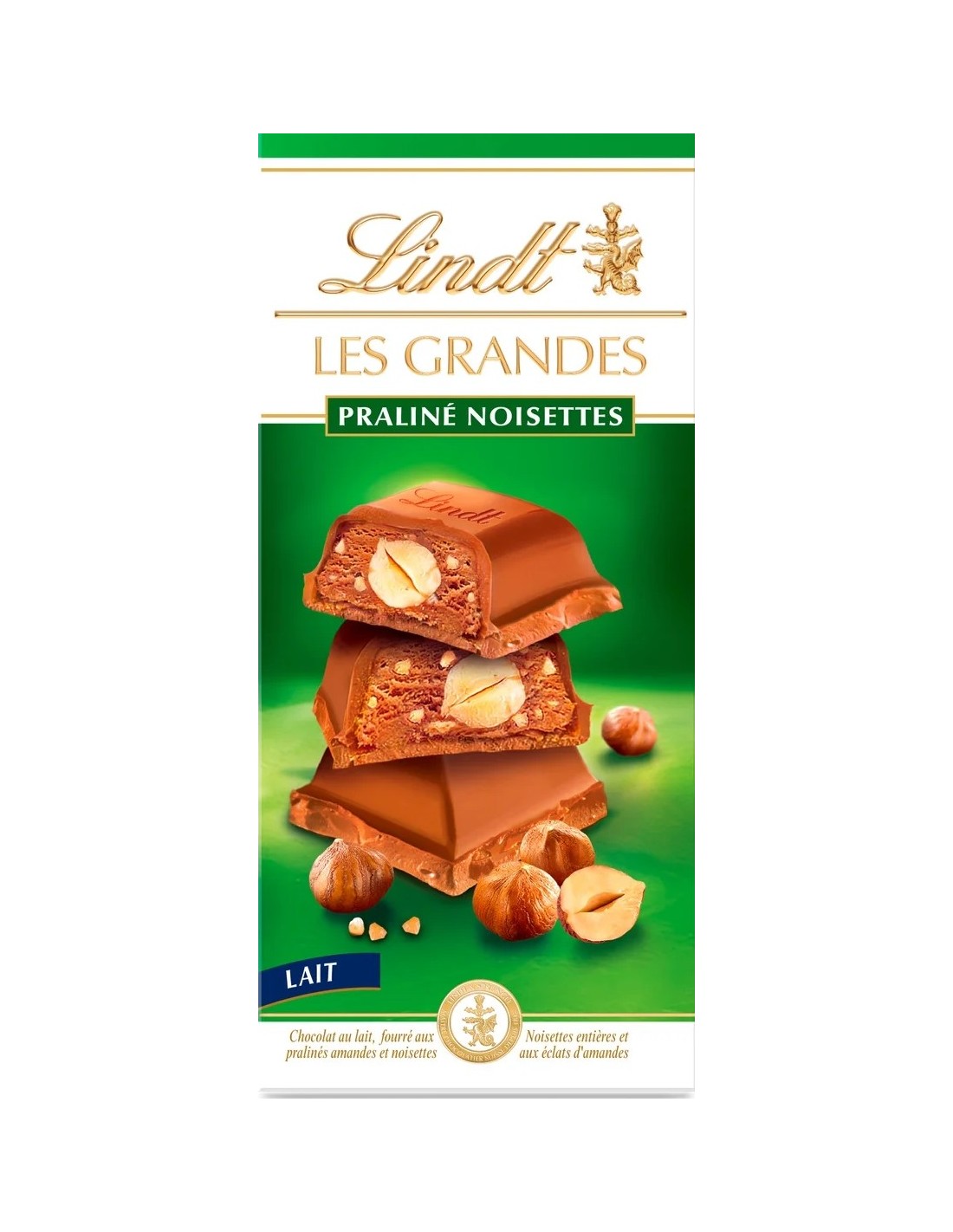 Lindt Les Grandes Milk Chocolate Hazelnut Praline 225g