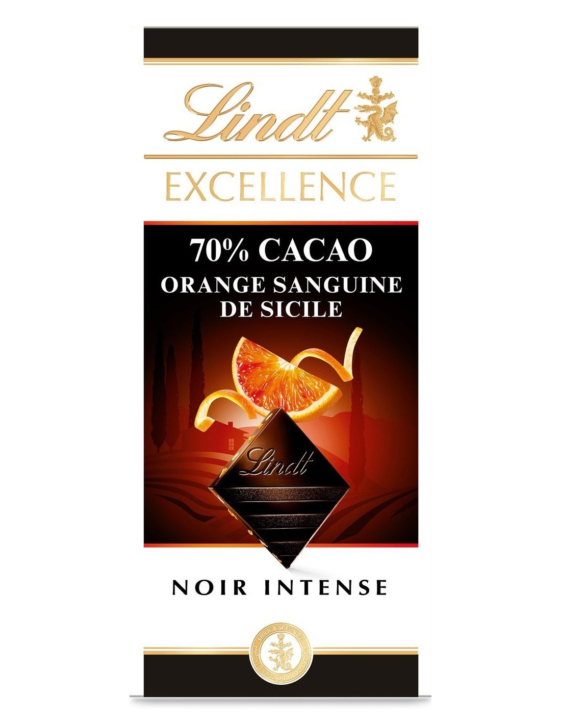 Lindt Excellence 70% Orange Sanguine de Sicile 100g