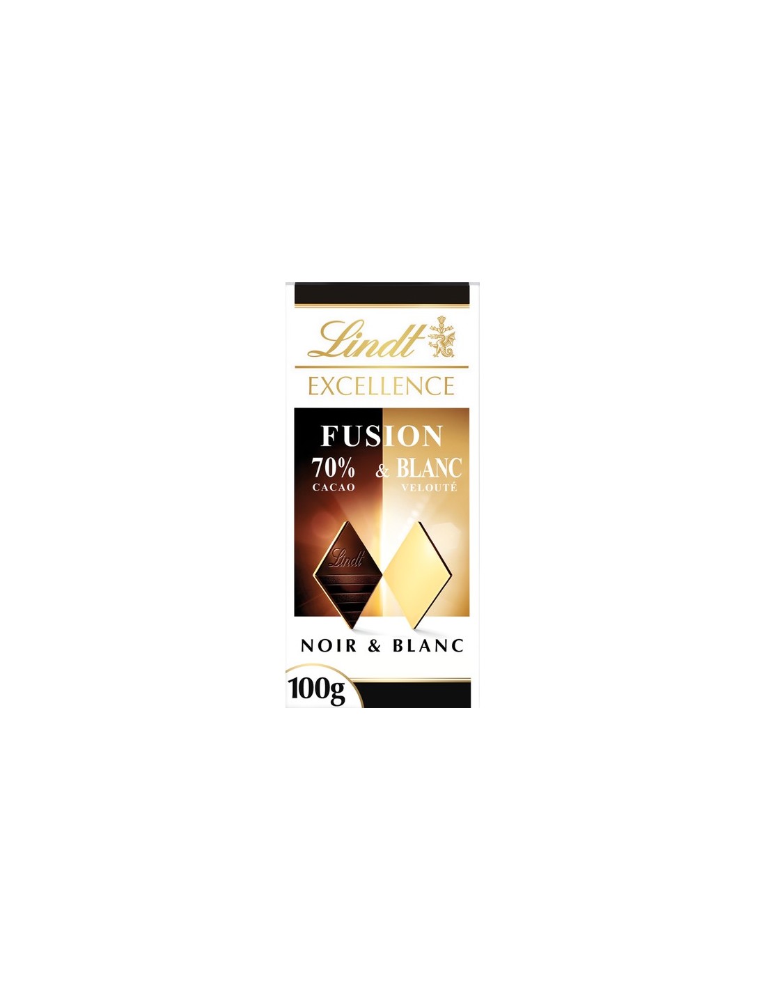 Lindt Excellence Fusion Dark 70% Cocoa & White 100g