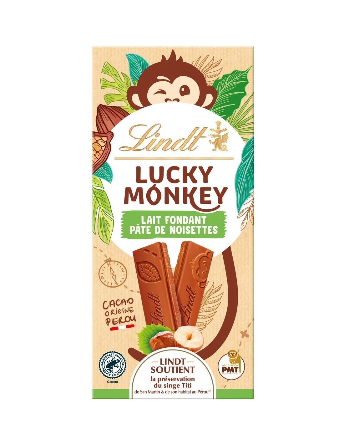 Lindt Lucky Monkey Hazelnut Paste 100g