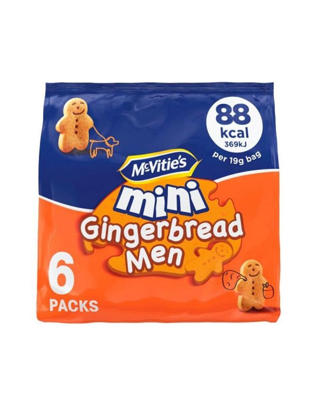 McVitie's Mini Gingerbread Men Multipack Biscuits 6x19g