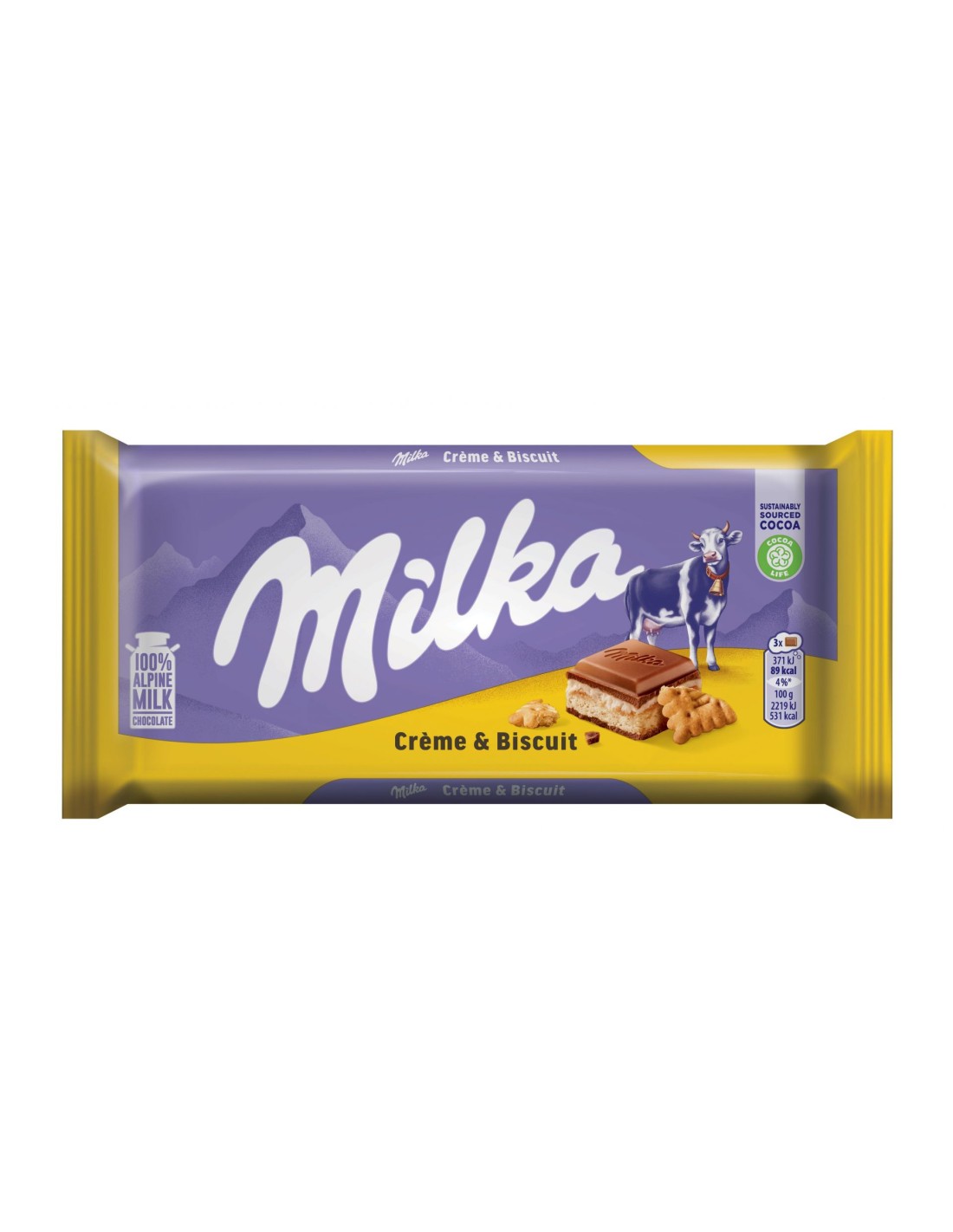 Milka Cream & Biscuit 100g