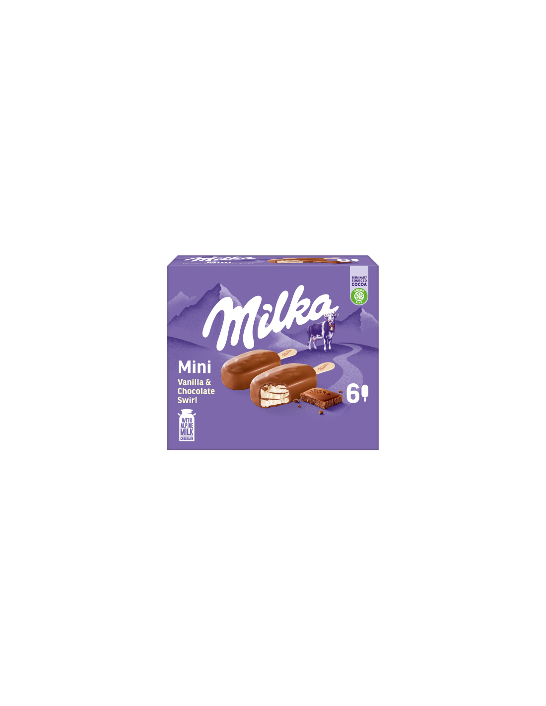Milka Mini Stick Ice Cream 6Pk 300ml
