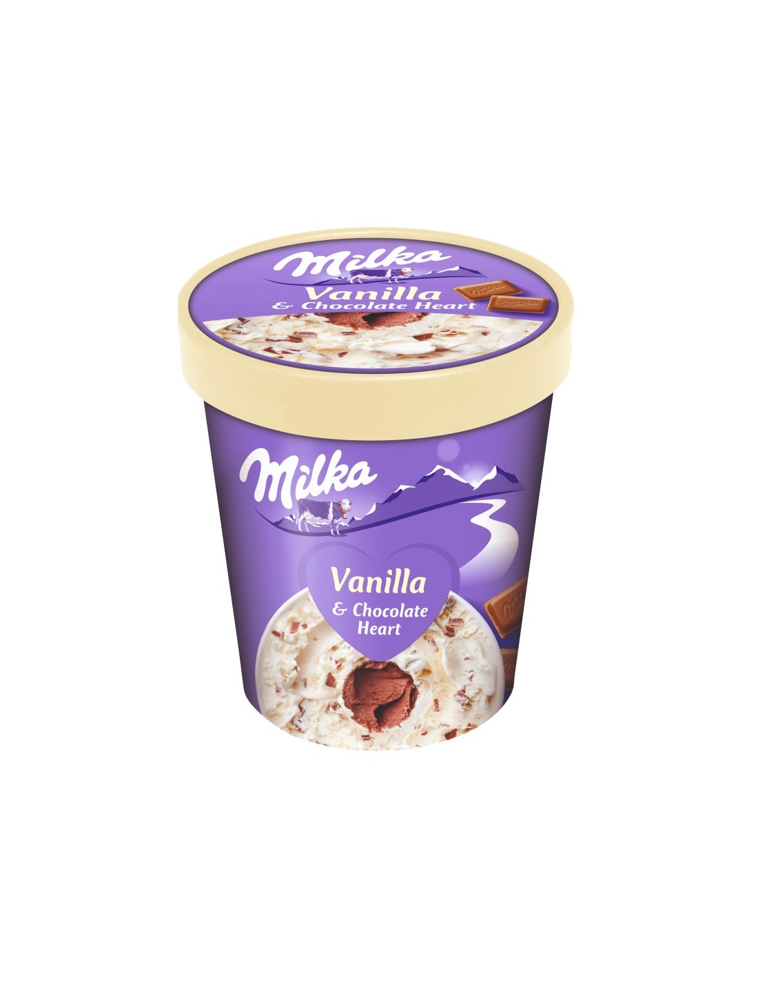 Milka Vanilla & Chocolate Heart 480ml
