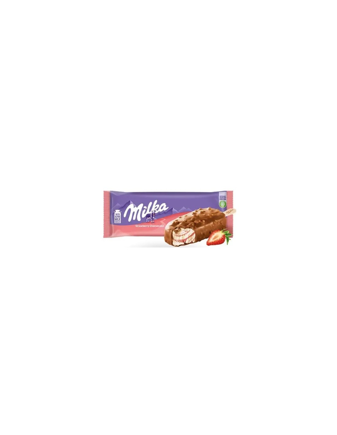 Milka Strawberry Cheesecake Stick Ice Cream 90ml