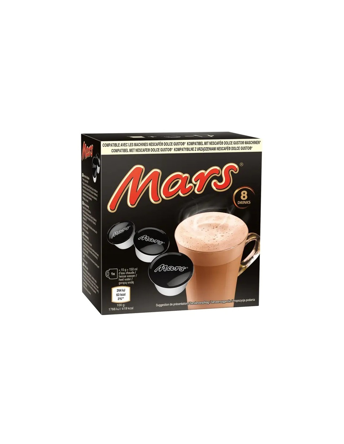 Mars Hot Chocolate Pods 8Pk 120g