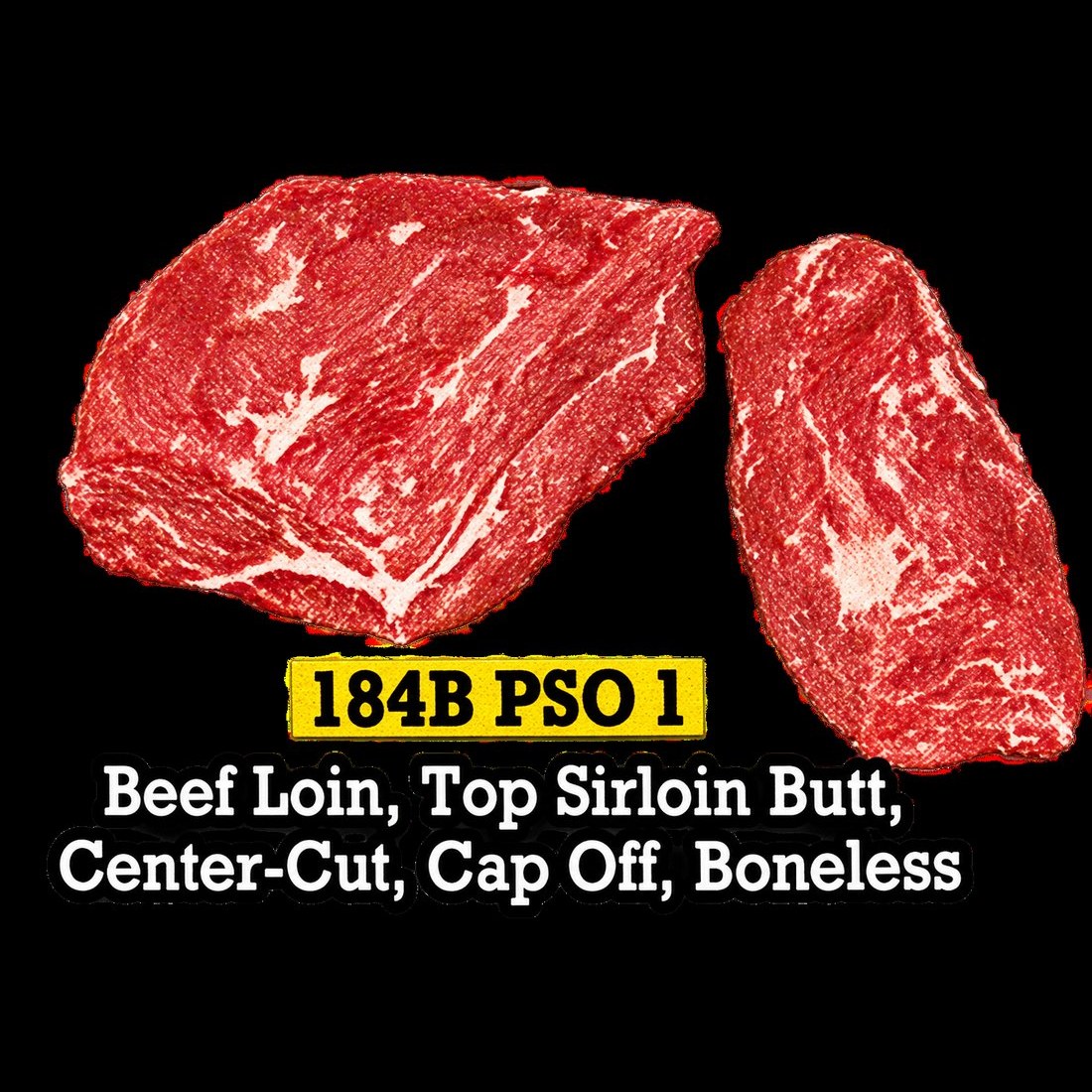 NAMI Beef Loin, Top Sirloin Butt, Center-Cut, Cap Off, Boneless (184B PSO 1)