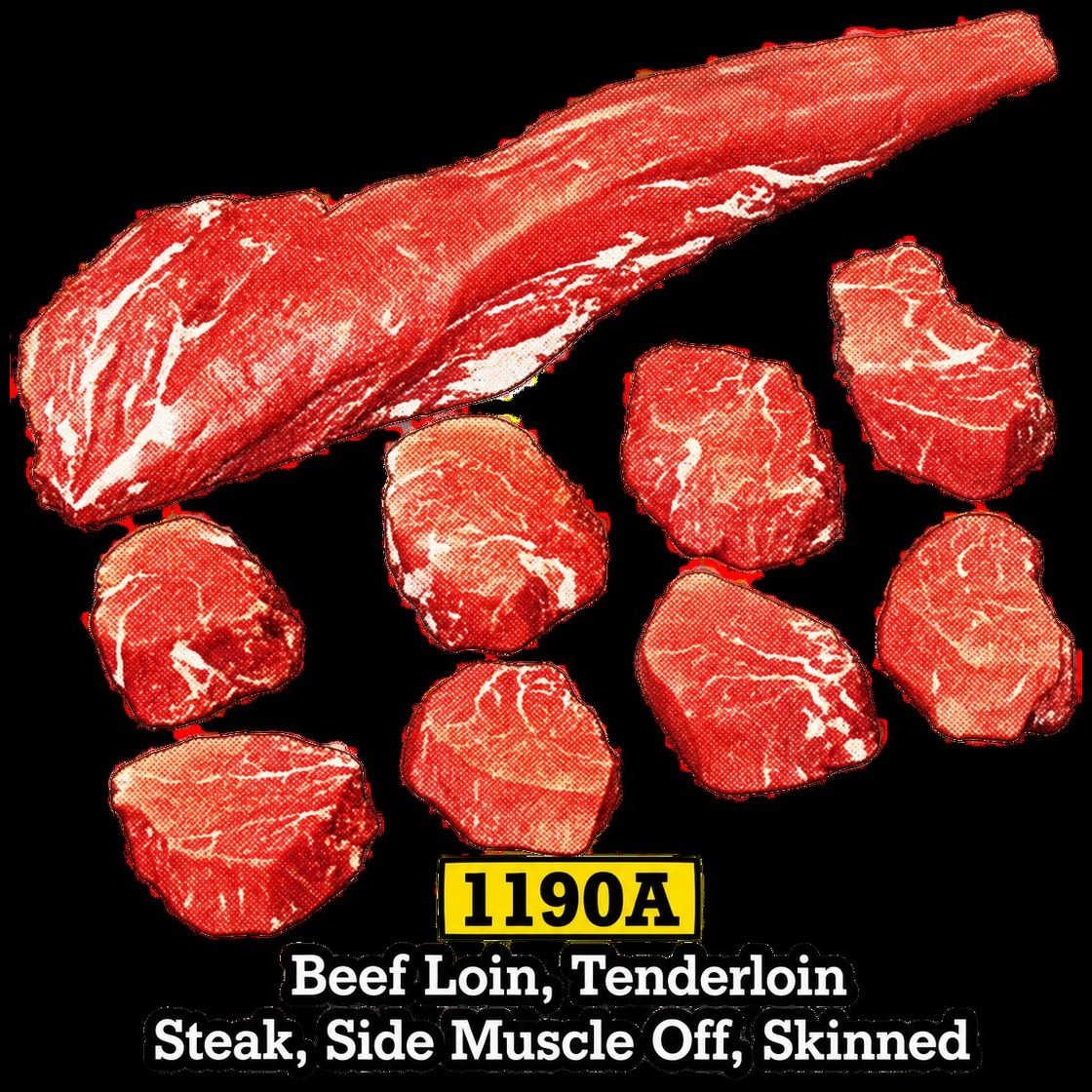 NAMI Beef Loin, Tenderloin Steak, Side Muscle Off, Skinned (1190A)