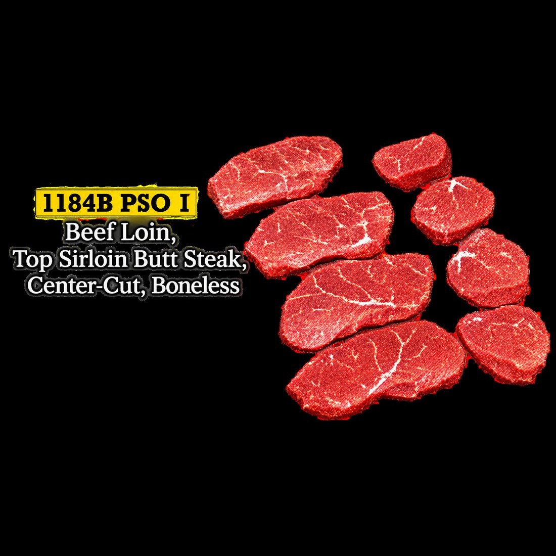 NAMI Beef Loin, Top Sirloin Butt Steak, Center-Cut, Boneless (1184B PSO 1)