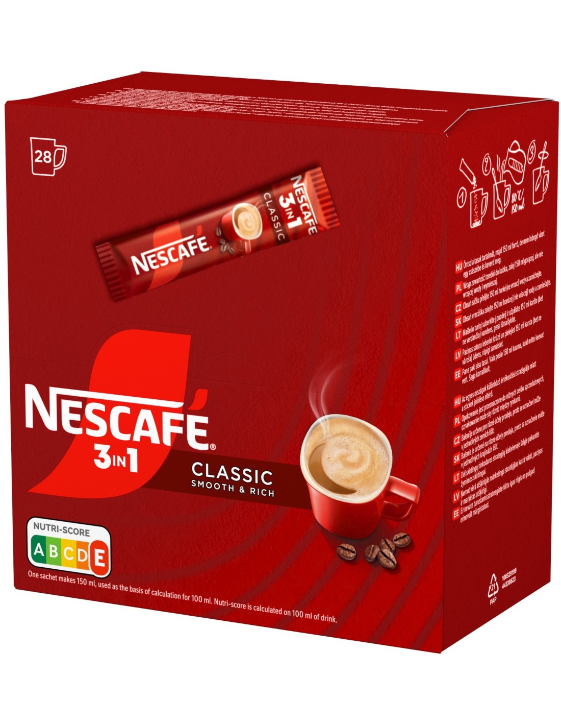 Nescafe 3in1 Classic 28 Sticks 462g
