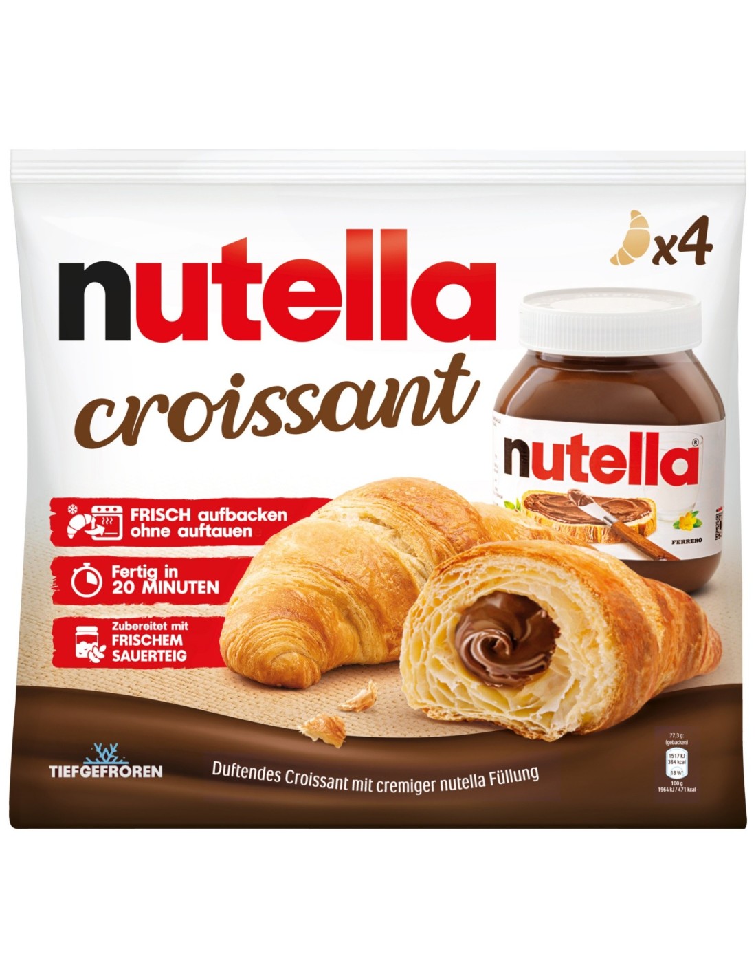 Nutella Croissant (Frozen) 4Pk 340g